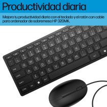 Tastatur mit Maus HP 9SR36UT Schwarz Qwerty Spanisch