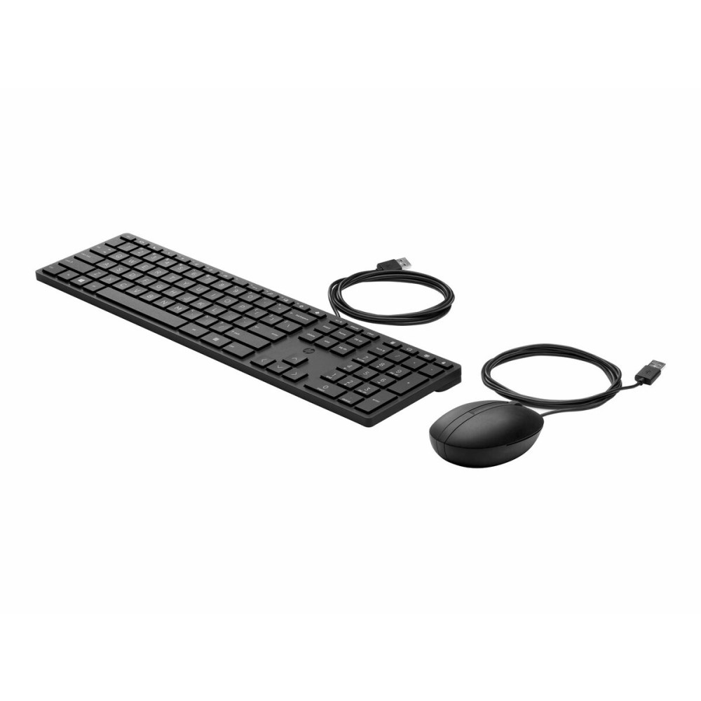 Tastatur mit Maus HP 9SR36UT Schwarz Qwerty Spanisch