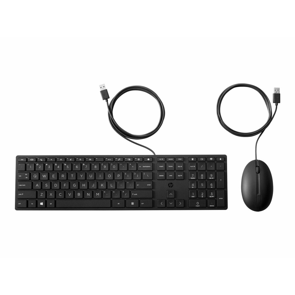 Tastatur mit Maus HP 9SR36UT Schwarz Qwerty Spanisch