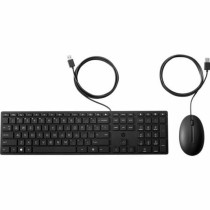 Tastatur mit Maus HP 9SR36UT Schwarz Qwerty Spanisch