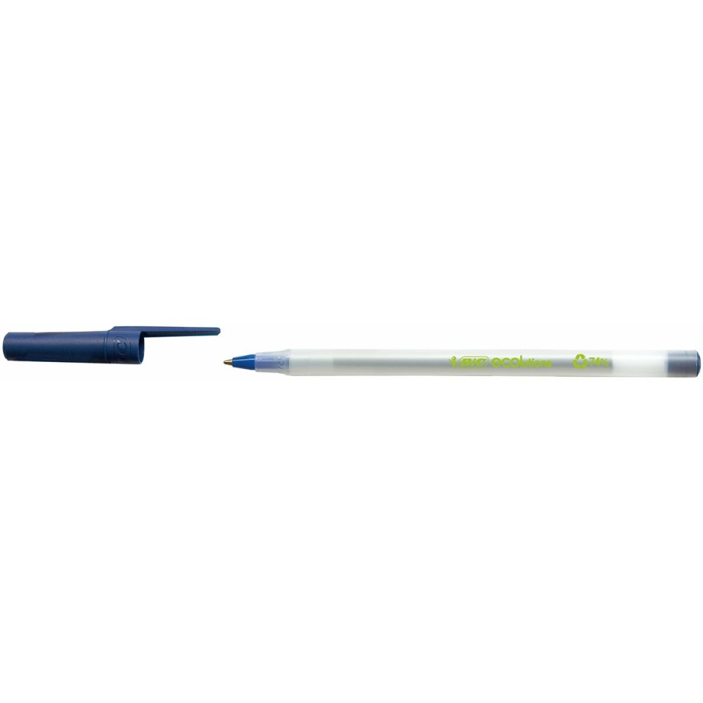 Stift Bic Ecolutions Round Stic Blau 0,32 mm 60 Stücke