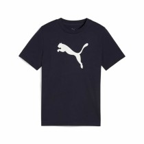 Child's Short Sleeve T-Shirt Puma Essentials Cat Navy Blue
