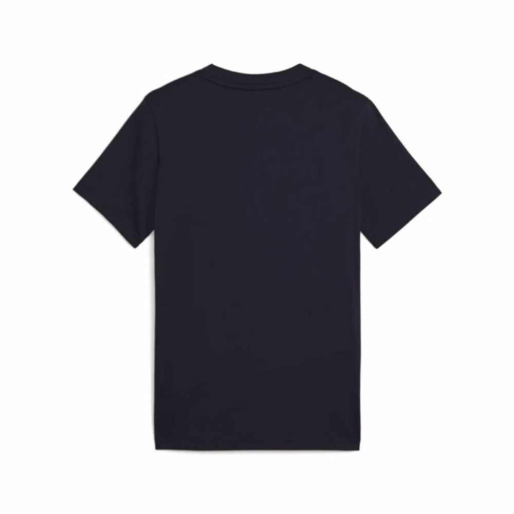 Child's Short Sleeve T-Shirt Puma Essentials Cat Navy Blue