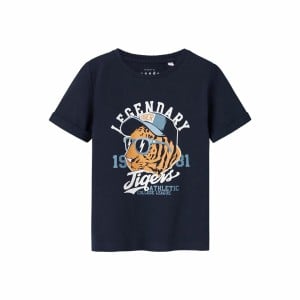 Child's Short Sleeve T-Shirt Name It Nmmvux Blue