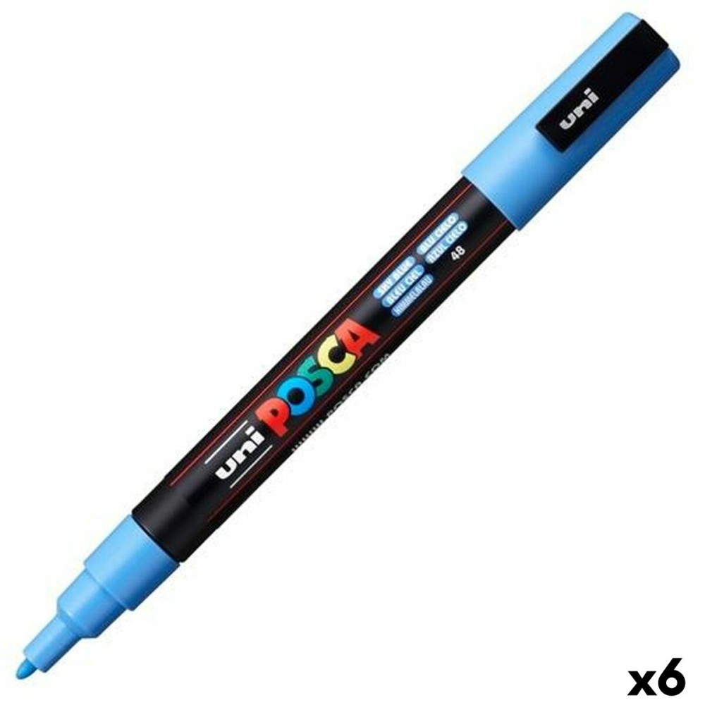 Filzstift POSCA PC-3M Himmelsblau (6 Stück)