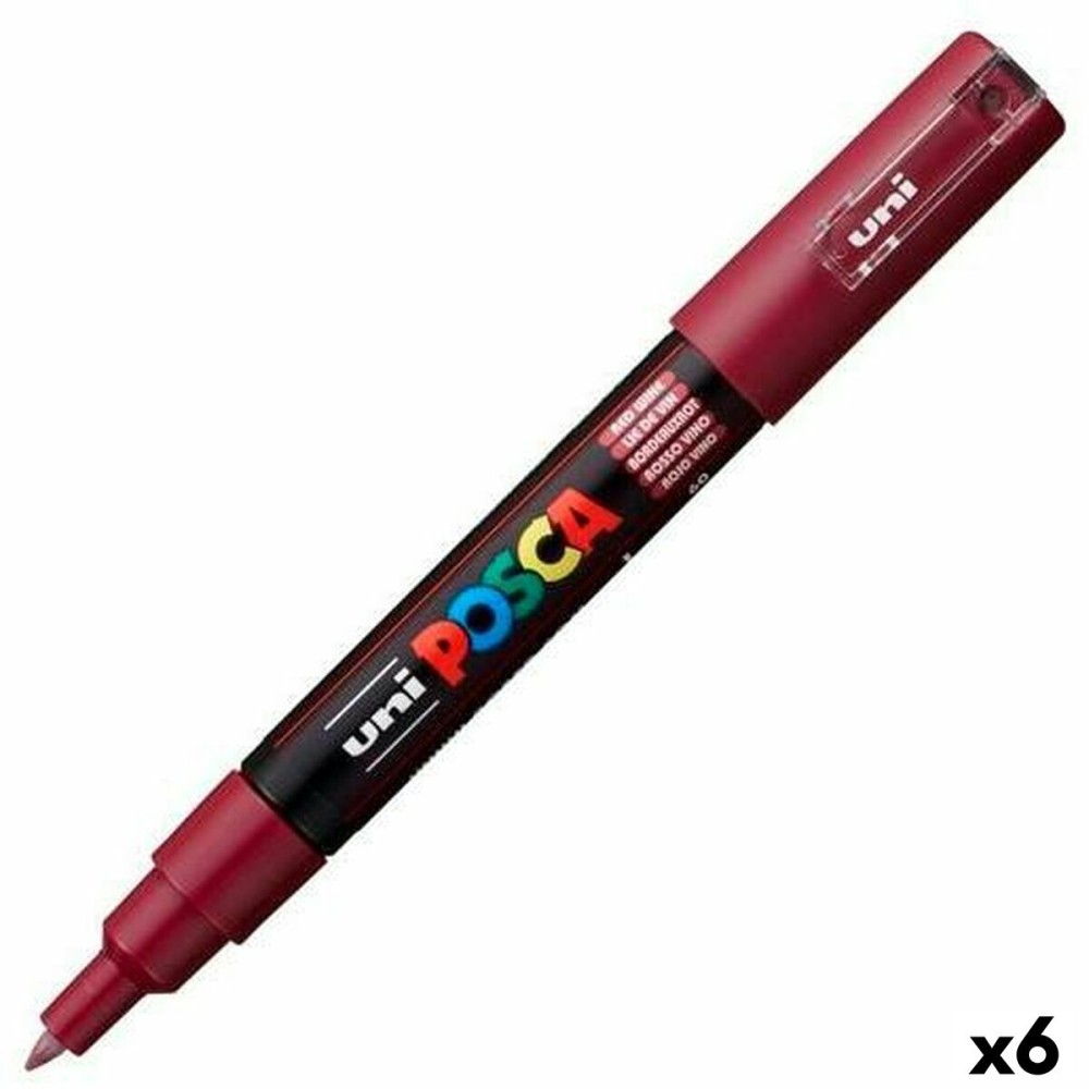 Marqueur POSCA PC-1M Rouge Bordeaux (6 Unités)