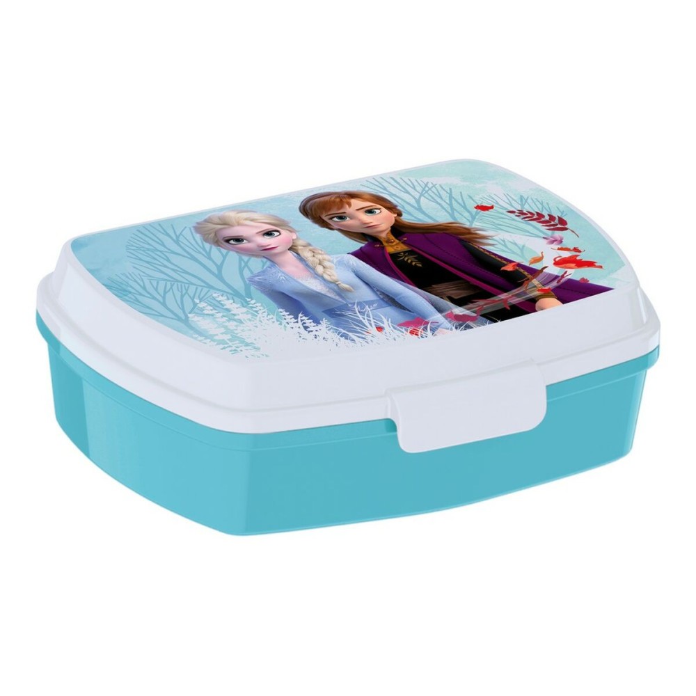 Sandwich Box Frozen One heart Plastic Turquoise Green (17 x 5.6 x 13.3 cm)