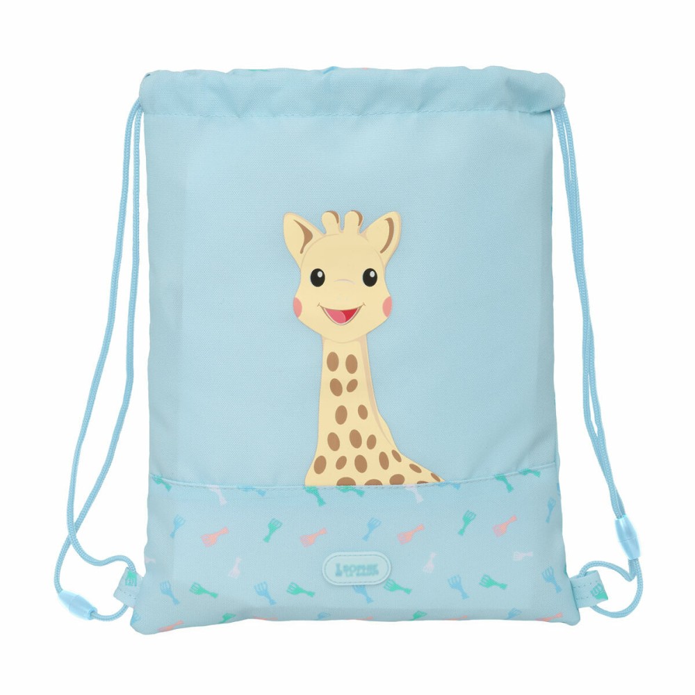 Rucksacktasche mit Bändern Sophie la Girafe Blau 26 x 34 x 1 cm