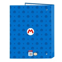 Ring binder Super Mario Play Blue Red A4 26.5 x 33 x 4 cm