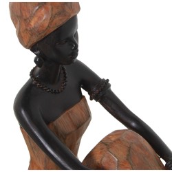 Figurine Décorative Alexandra House Living Marron Plastique Africaine 12 x 23 x 24 cm