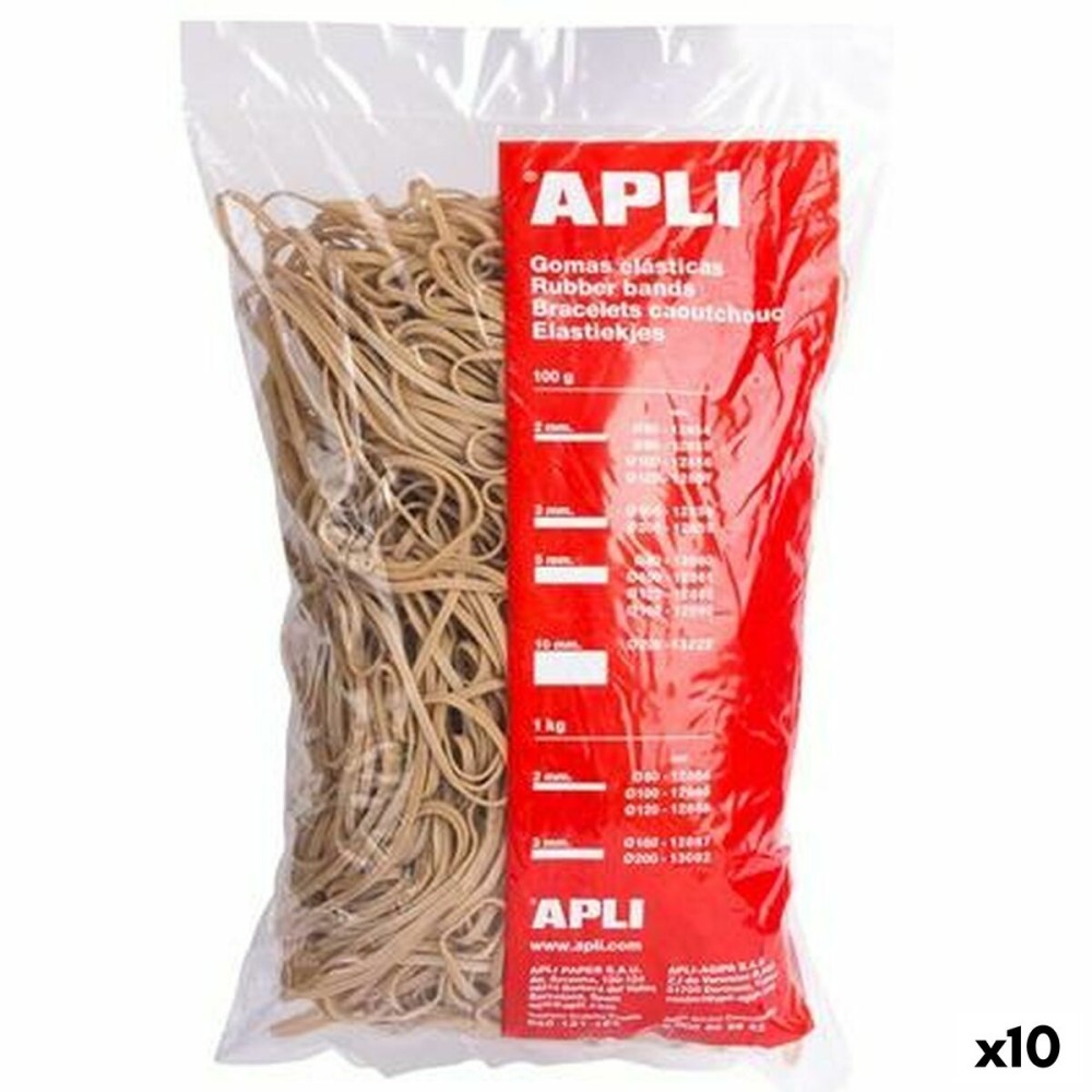 Élastiques Apli Marron 160 x 3 mm (10 Unités)