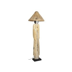 Tischlampe Romimex Beige Holz 20 x 160 x 20 cm Orientalisch