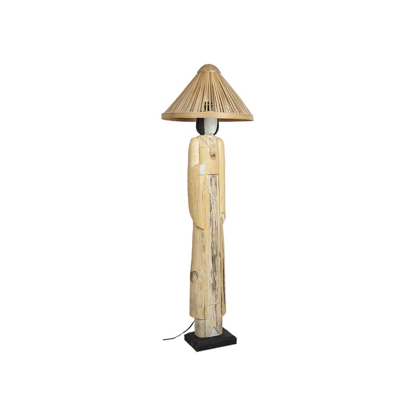 Tischlampe Romimex Beige Holz 20 x 160 x 20 cm Orientalisch