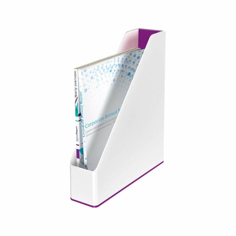 Porte-revues Leitz Blanc Violet A4 polystyrène 7,3 x 31,8 x 27,2 cm