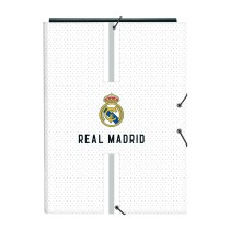 Reliure à anneaux Real Madrid C.F. Blanc Gris A4 26 x 33.5 x 2.5 cm