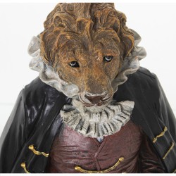 Decorative Figure Alexandra House Living Black Plastic Lion Suit 16 x 19 x 40 cm