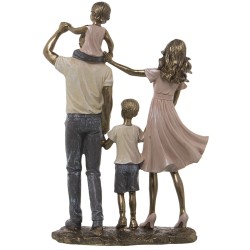 Figurine Décorative Alexandra House Living Plastique Doré Famille 11 x 22 x 28 cm