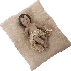 Figurine Décorative Alexandra House Living Beige Plastique Bébé Jésus 12 x 18 x 26 cm Coussin