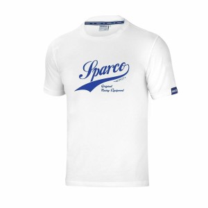 Herren Kurzarm-T-Shirt Sparco Vintage Weiß S