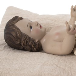 Figurine Décorative Alexandra House Living Beige Plastique Bébé Jésus 12 x 18 x 26 cm Coussin