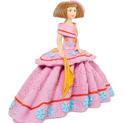 Figurine Décorative Alexandra House Living Rose Plastique Robe 25 X 12 X 18 CM