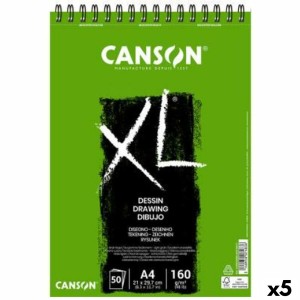 Bloc à dessin Canson XL Drawing Blanc A4 5 Unités 50 Volets 160 g/m2