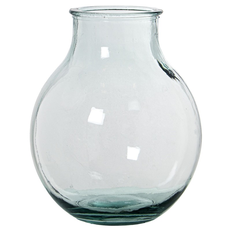 Vase aus recyceltem Glas Alexandra House Living Durchsichtig Kristall 27 x 27 x 32 cm