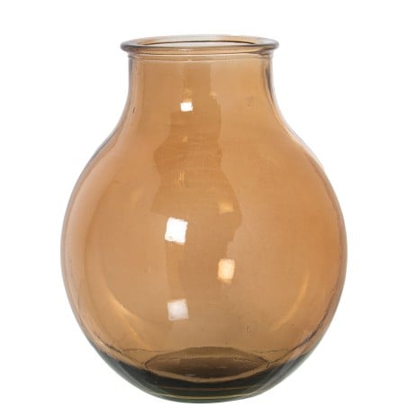 Vase aus recyceltem Glas Alexandra House Living Braun Kristall 27 x 27 x 33 cm