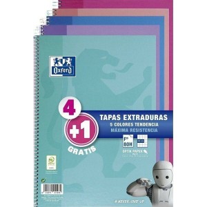 Notebook Oxford Multicolour Din A4 80 Sheets 21,5 x 31,5 cm 5 Pieces