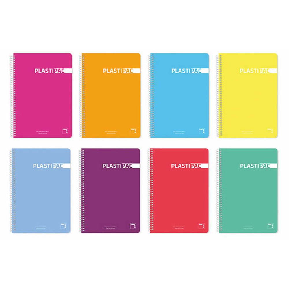 Notebook Pacsa Plastipac Multicolour Din A4 5 Pieces 80 Sheets