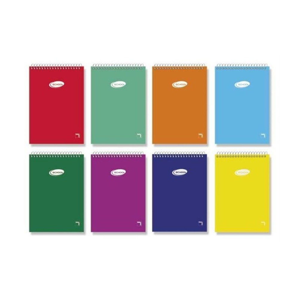 Cahier Pacsa Multicouleur 1/8 80 Volets 10 Pièces