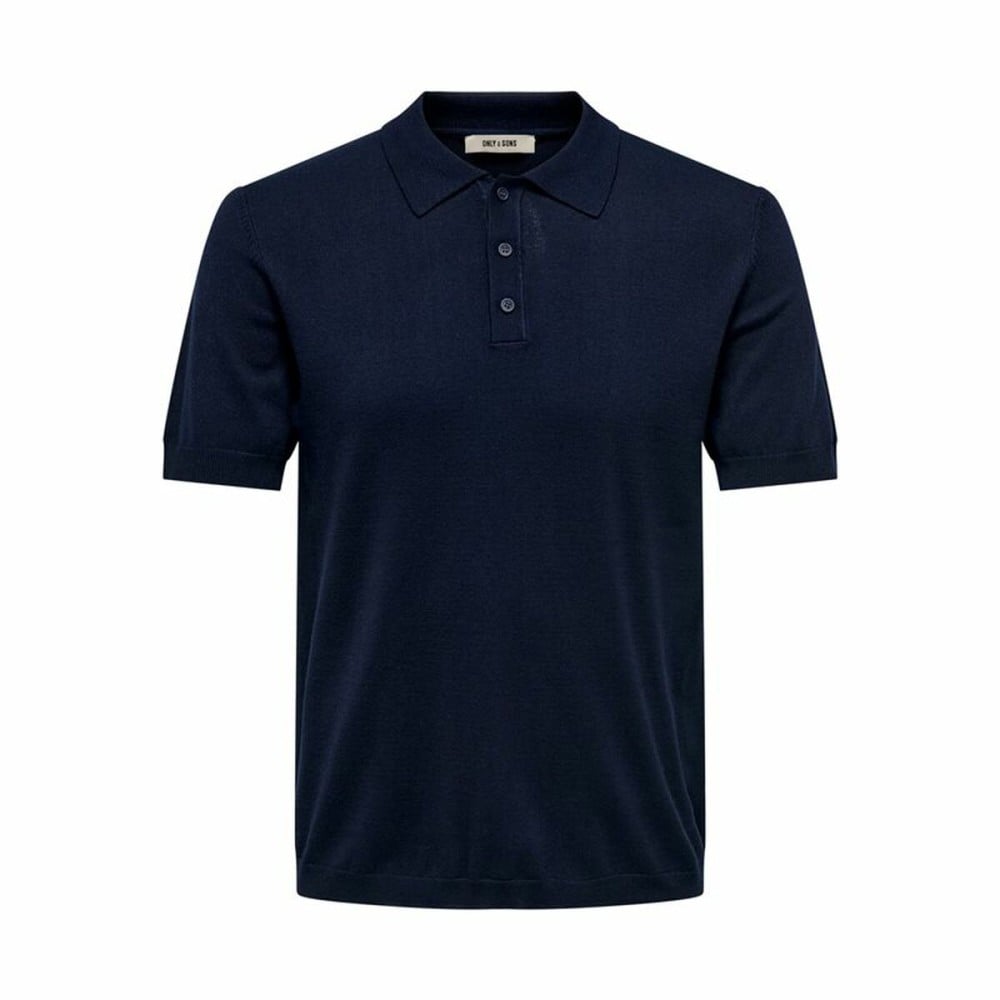Men’s Short Sleeve Polo Shirt Only & Sons Onswyler Life Reg 14 Ss Knit Stormy
