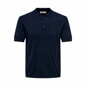 Men’s Short Sleeve Polo Shirt Only & Sons Onswyler Life Reg 14 Ss Knit Stormy