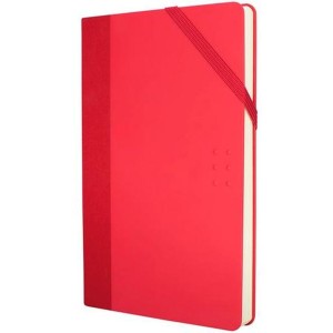 Notizbuch Milan Paperbook Weiß Rot 21 x 14,6 x 1,6 cm