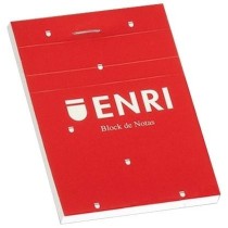 Bloc de Notes ENRI Rouge A6 80 Volets 4 mm (10 Unités)