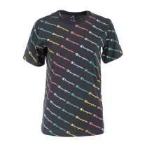 Child's Short Sleeve T-Shirt Champion Multilogo Black