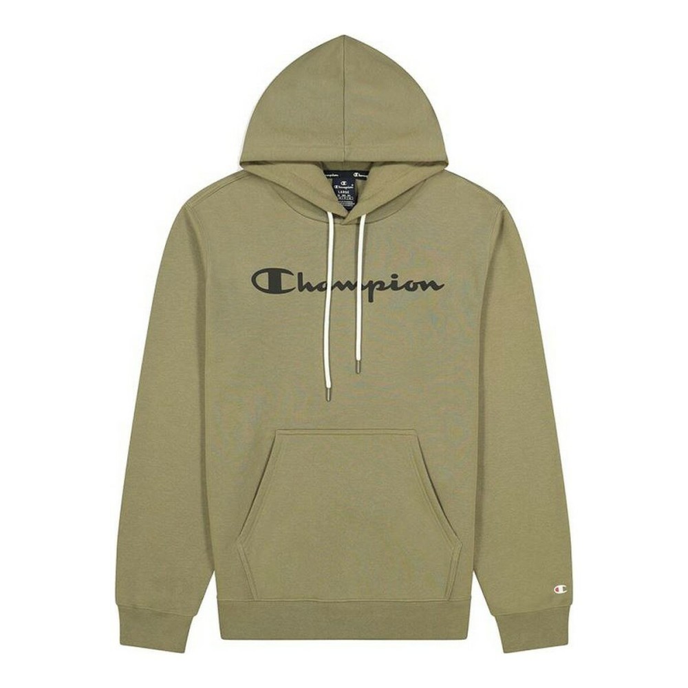 Men’s Hoodie Champion Script Logo Print Brown