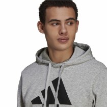 Herren Sweater mit Kapuze Adidas  Essentials Fleece Big Logo Grau