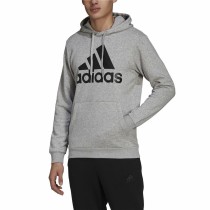 Herren Sweater mit Kapuze Adidas  Essentials Fleece Big Logo Grau