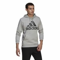 Herren Sweater mit Kapuze Adidas  Essentials Fleece Big Logo Grau