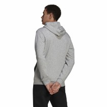 Herren Sweater mit Kapuze Adidas  Essentials Fleece Big Logo Grau