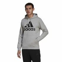 Herren Sweater mit Kapuze Adidas  Essentials Fleece Big Logo Grau