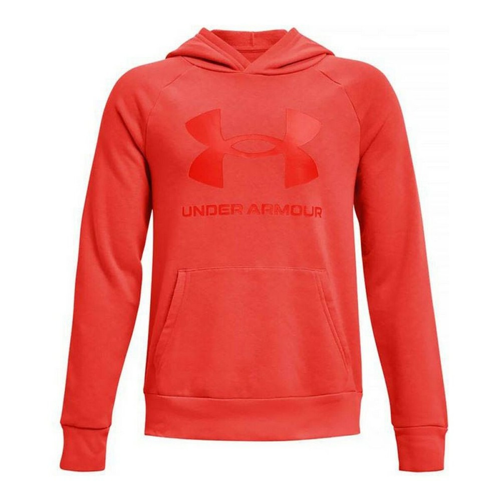 Sweat à capuche enfant Under Armour Rival Big Logo Rouge