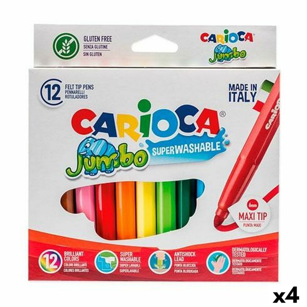 Marker-Set Carioca Jumbo 12 Stücke Bunt (12 Stücke) (4 Stück)