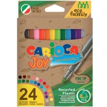 Set of Felt Tip Pens Carioca Joy Eco Family 24 Pieces Multicolour (24 Units)