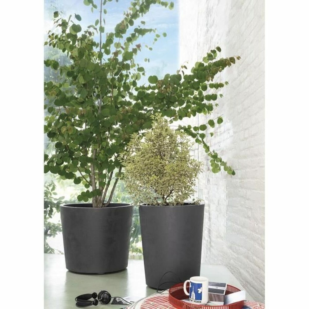Cache-pot Deroma Millennium R Gris Anthracite Plastique Plastique recyclé Rond Vase