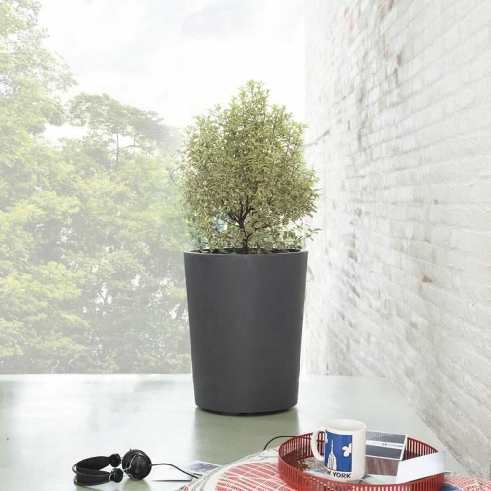 Cache-pot Deroma Millennium R Gris Anthracite Plastique Plastique recyclé Rond Vase