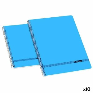 Cahier ENRI Couverture souple Bleu 80 Volets 4 mm quarto (10 Unités)