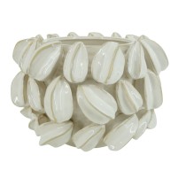 Tischdekoration Home ESPRIT Weiß grün Beige Steingut 30 x 30 x 19 cm