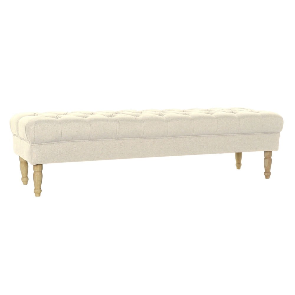 Hocker Home ESPRIT Creme Polyester Holz